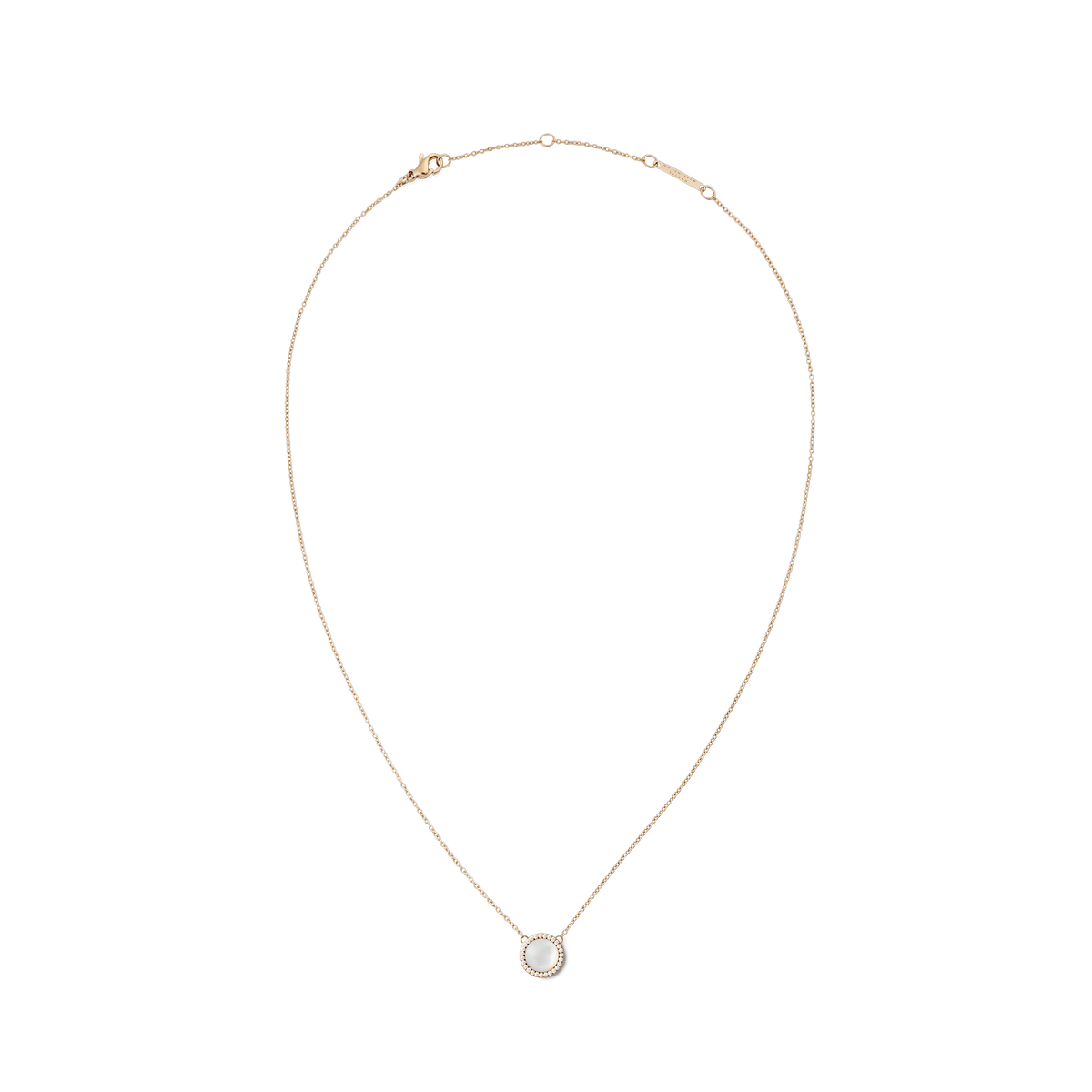 Audrey Sedef Taşlı Rose Gold Renk Kolye