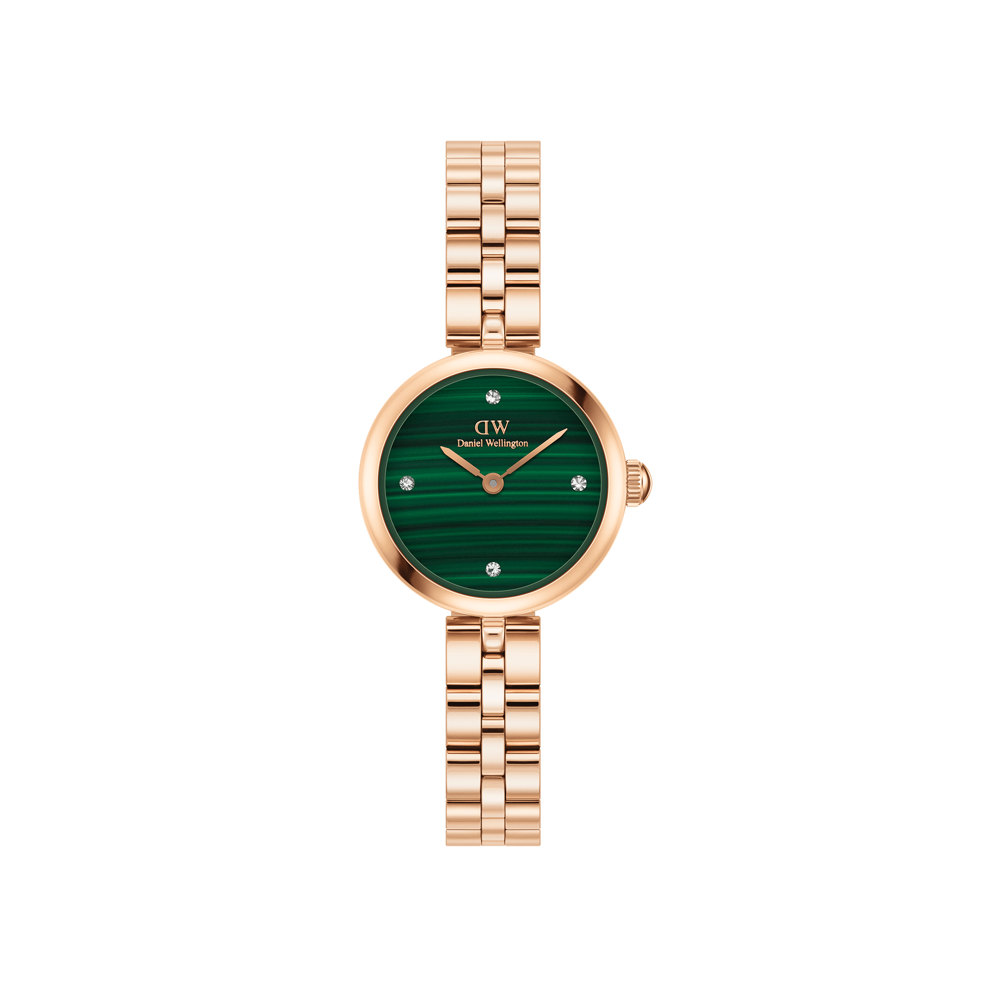新品・未使用【GODSIZE】ROSE STUD w/emerald Elan Lumine Malachite Rose Gold Kadın Kol Saati
