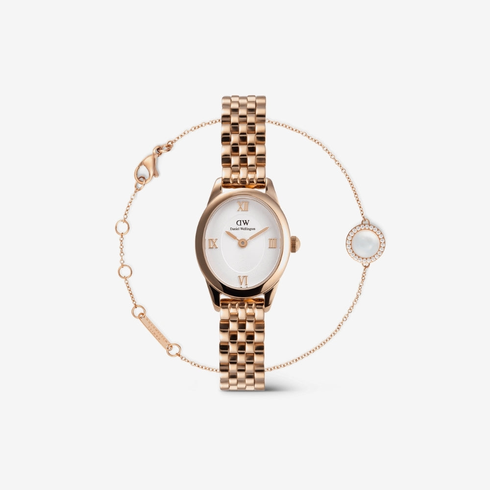 Ophelia Mini Rose Gold & Audrey Bracelet Mother of Pearl Rose Gold Set
