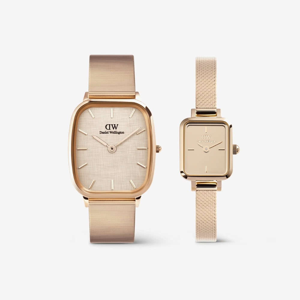 Marlon Wire Linen & Quadro Reflection Rose Gold Set