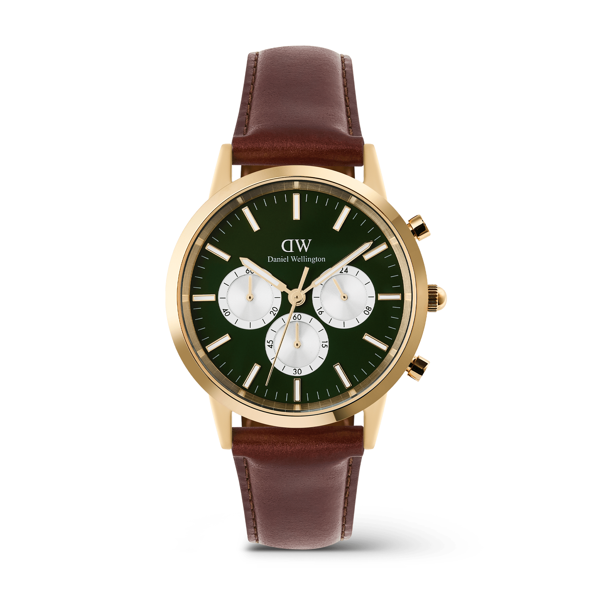 ひまわり5752 Iconic Chronograph St Mawes Emerald Panda Gold