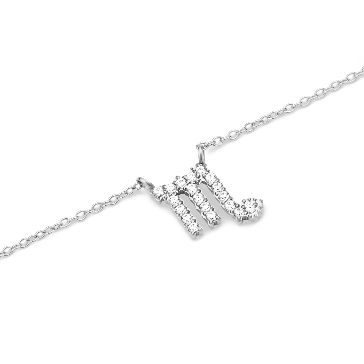 Crystal Zodiac Zincir Silver Renk Kolye