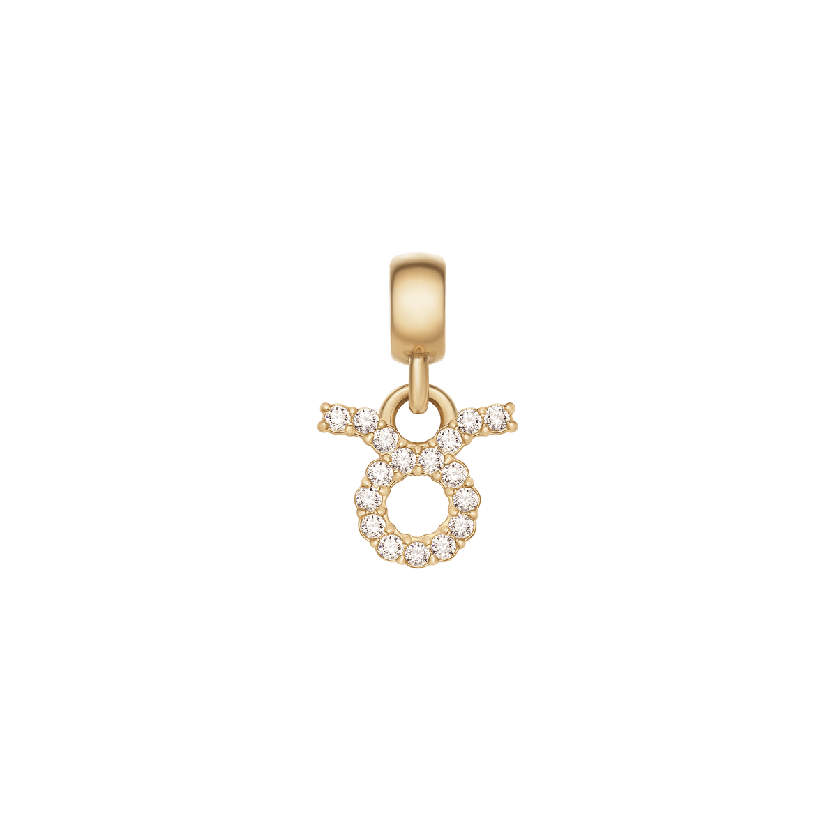 Crystal Zodiac Charm Gold