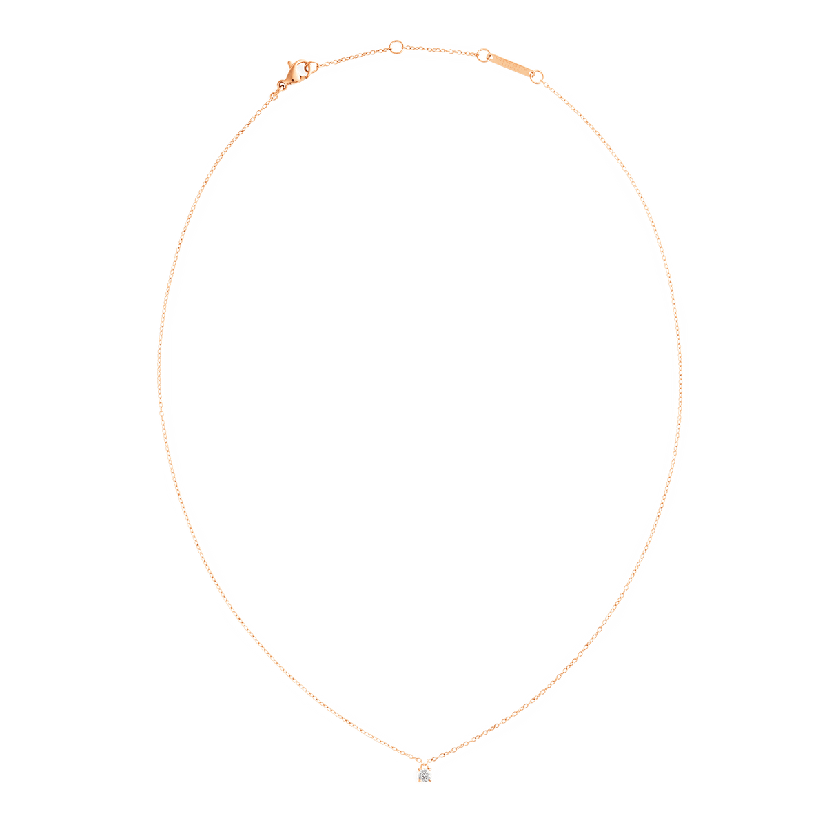 Mirelle Solitaire Taşlı Rose Gold Renk Kolye