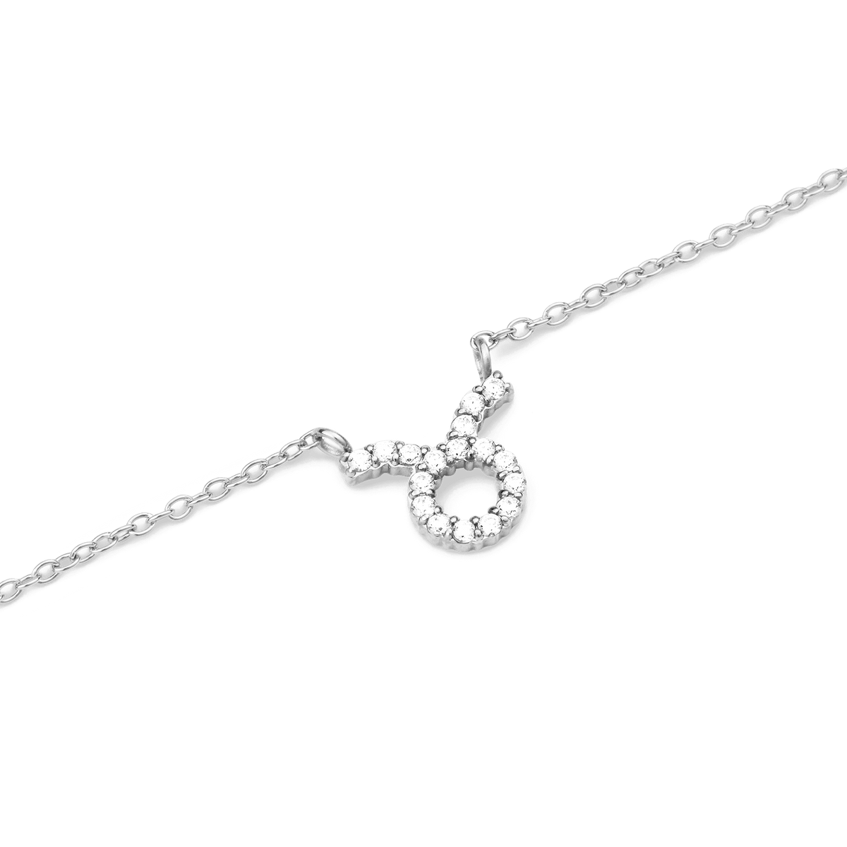 Crystal Zodiac Zincir Silver Renk Kolye