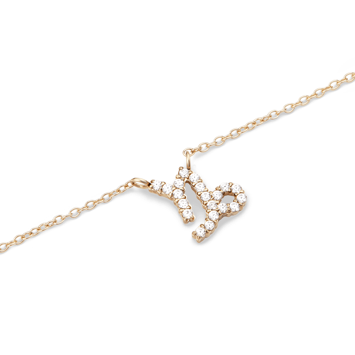 Crystal Zodiac Zincir Gold Renk Kolye