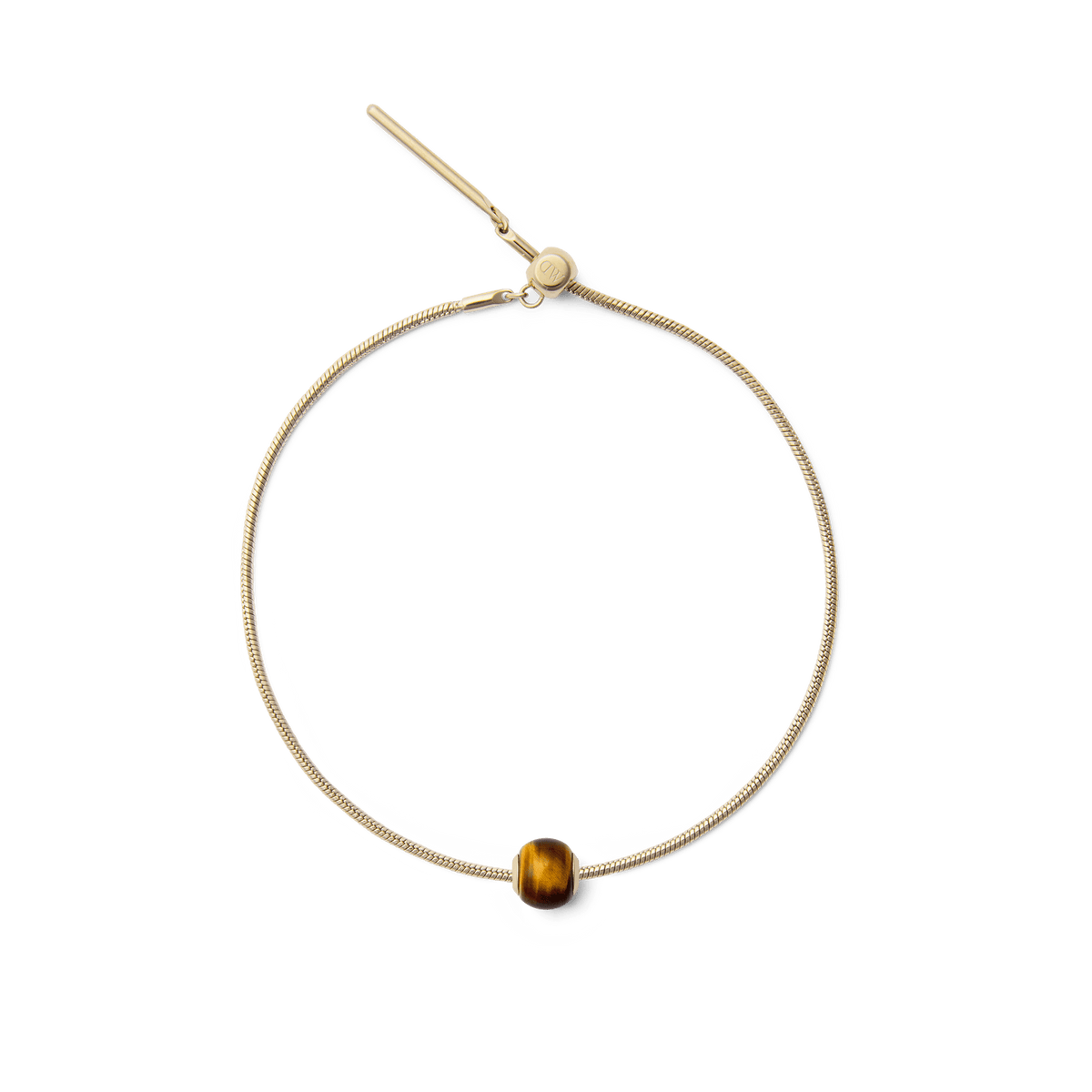 Tiger eye Orb Gold charm