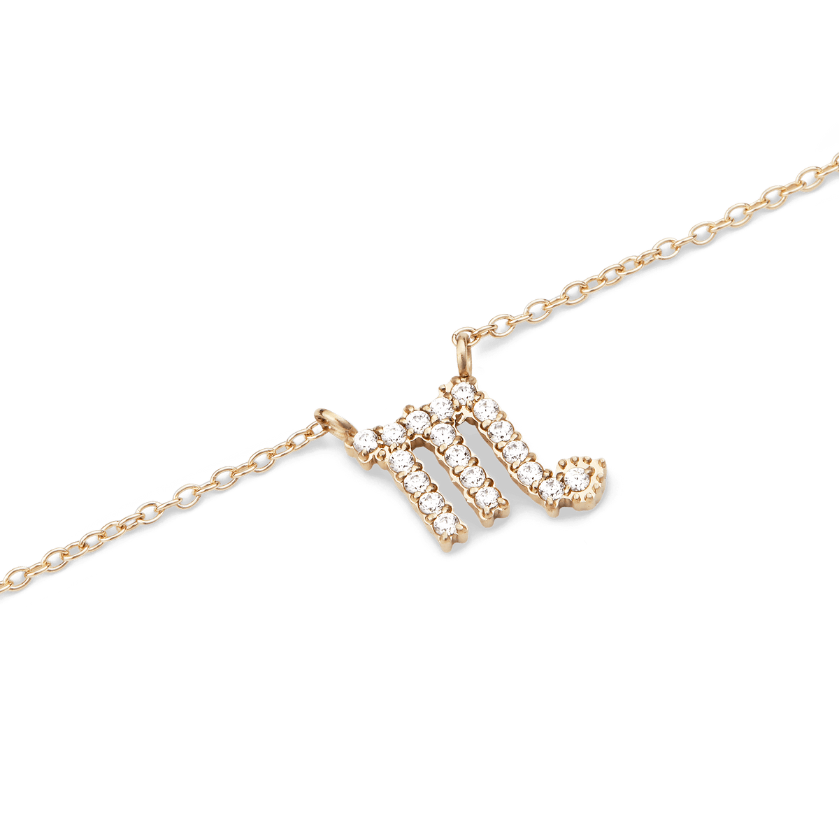 Crystal Zodiac Zincir Gold Renk Kolye