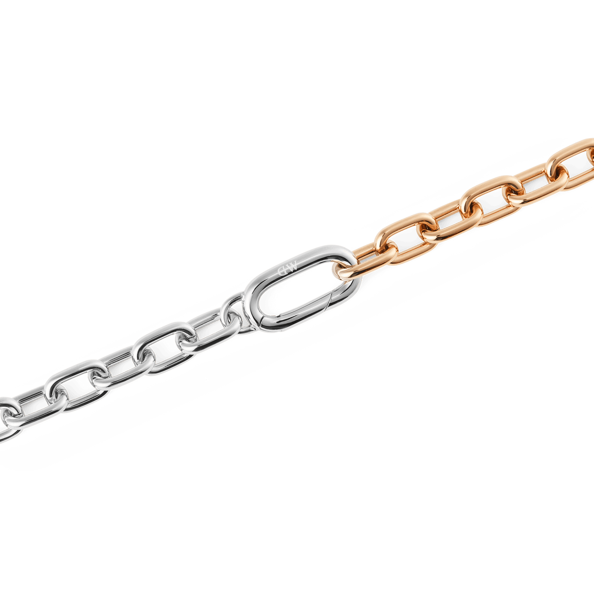 Contrast Link İki Tonlu Zincir Rose Gold Renk Kolye