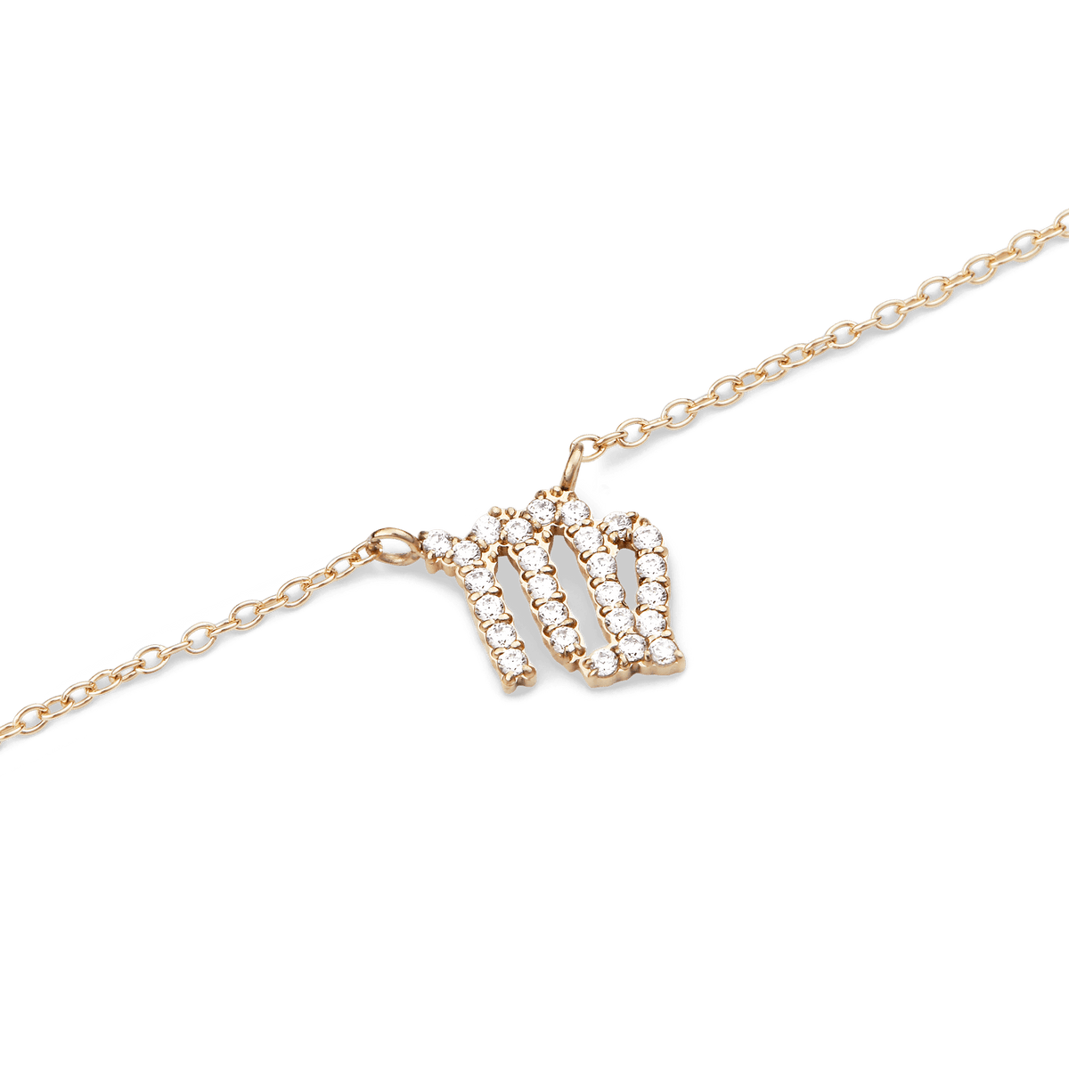 Crystal Zodiac Zincir Gold Renk Kolye