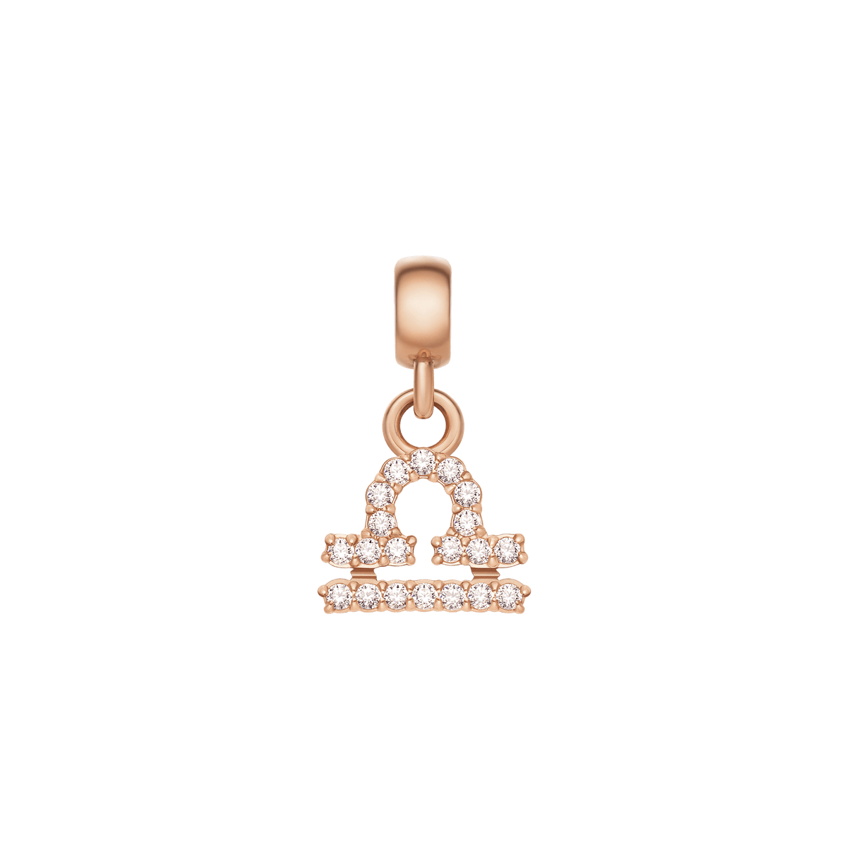 Crystal Zodiac Charm Rose Gold