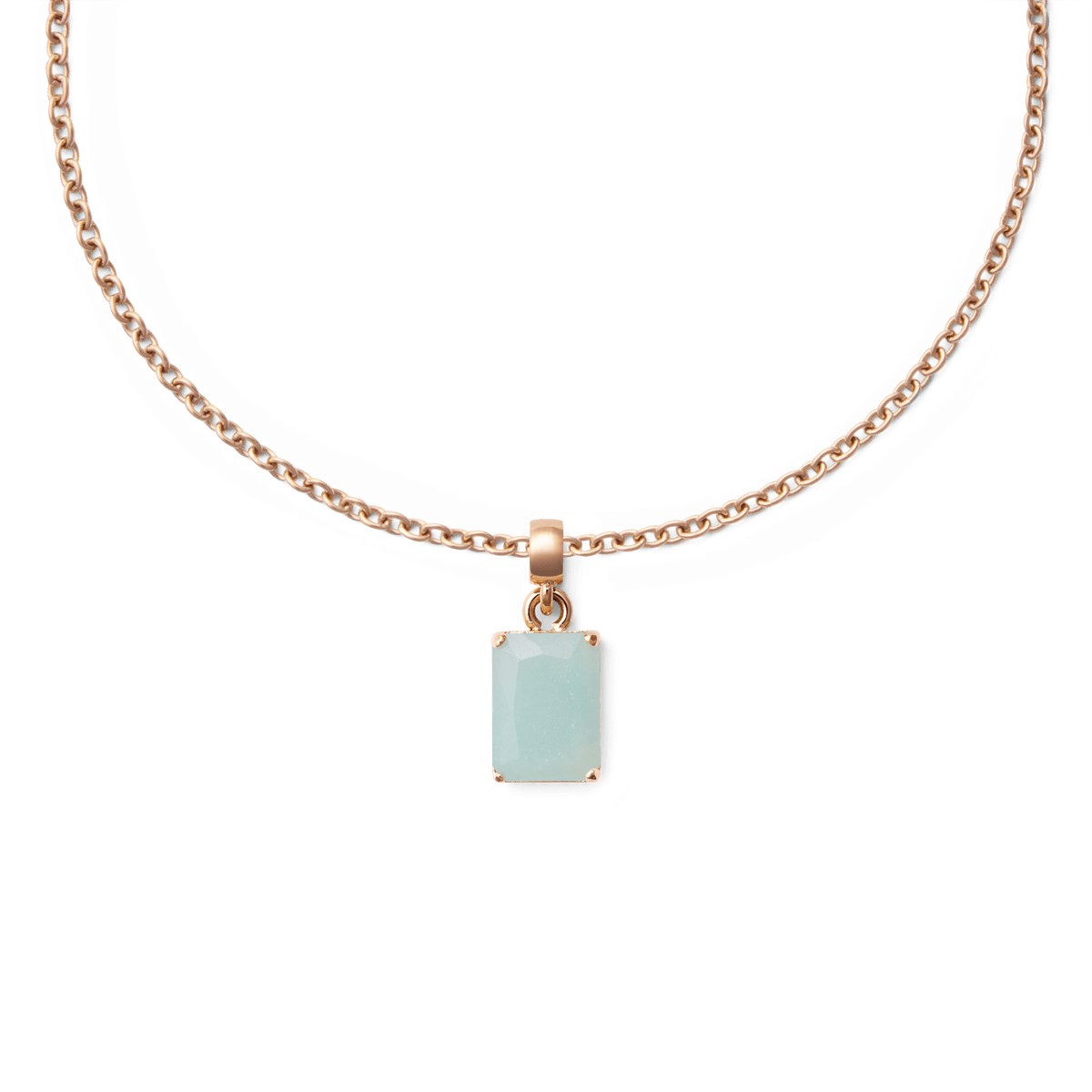 Amazonite Octagon Rose Gold Charm