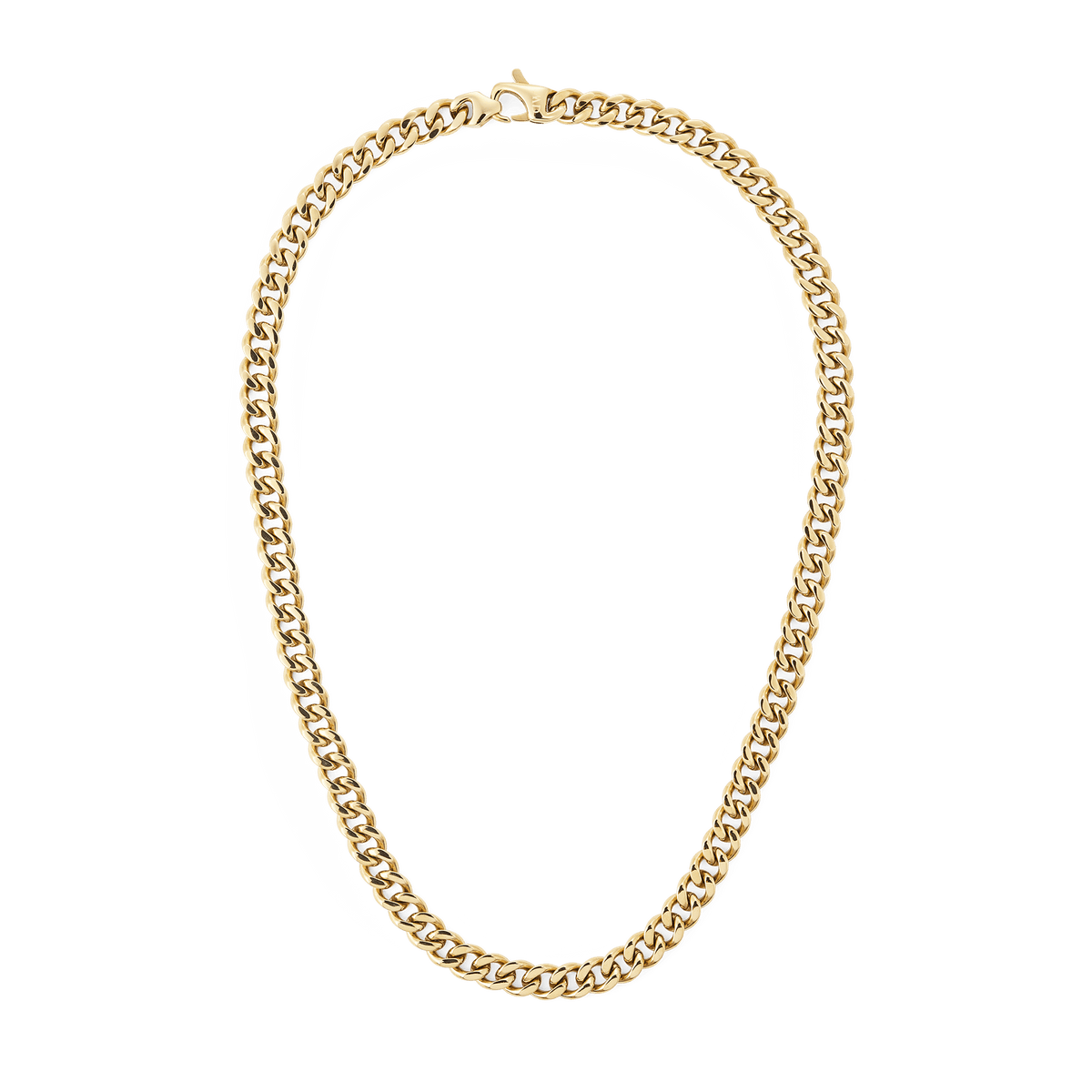 Ellipse Cuban Zincir Gold Renk Erkek Kolye