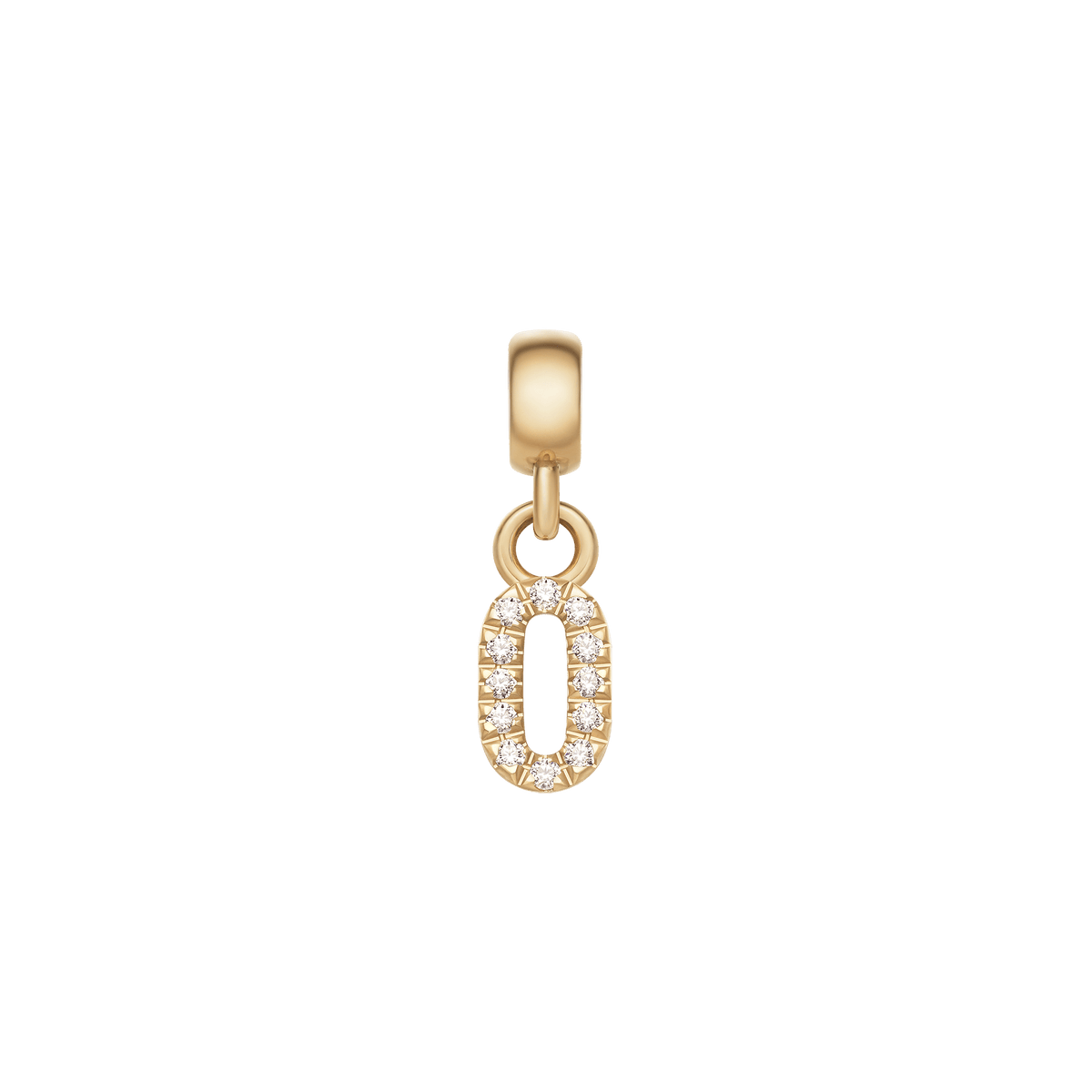 Crystal Number Charm Gold