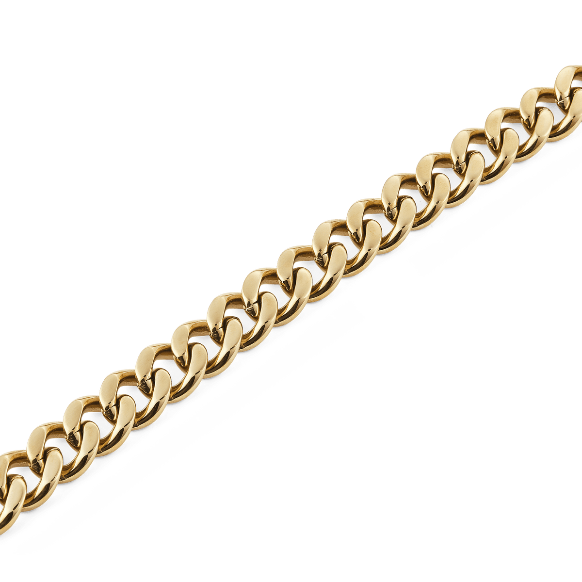 Ellipse Cuban Zincir Gold Renk Erkek Kolye