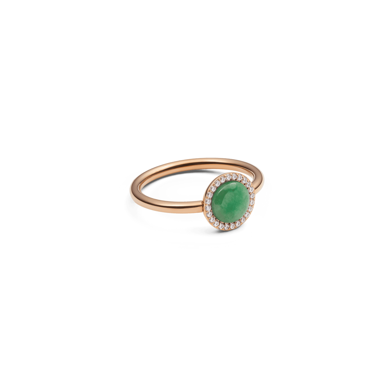 Audrey Ring Jade Rose Gold
