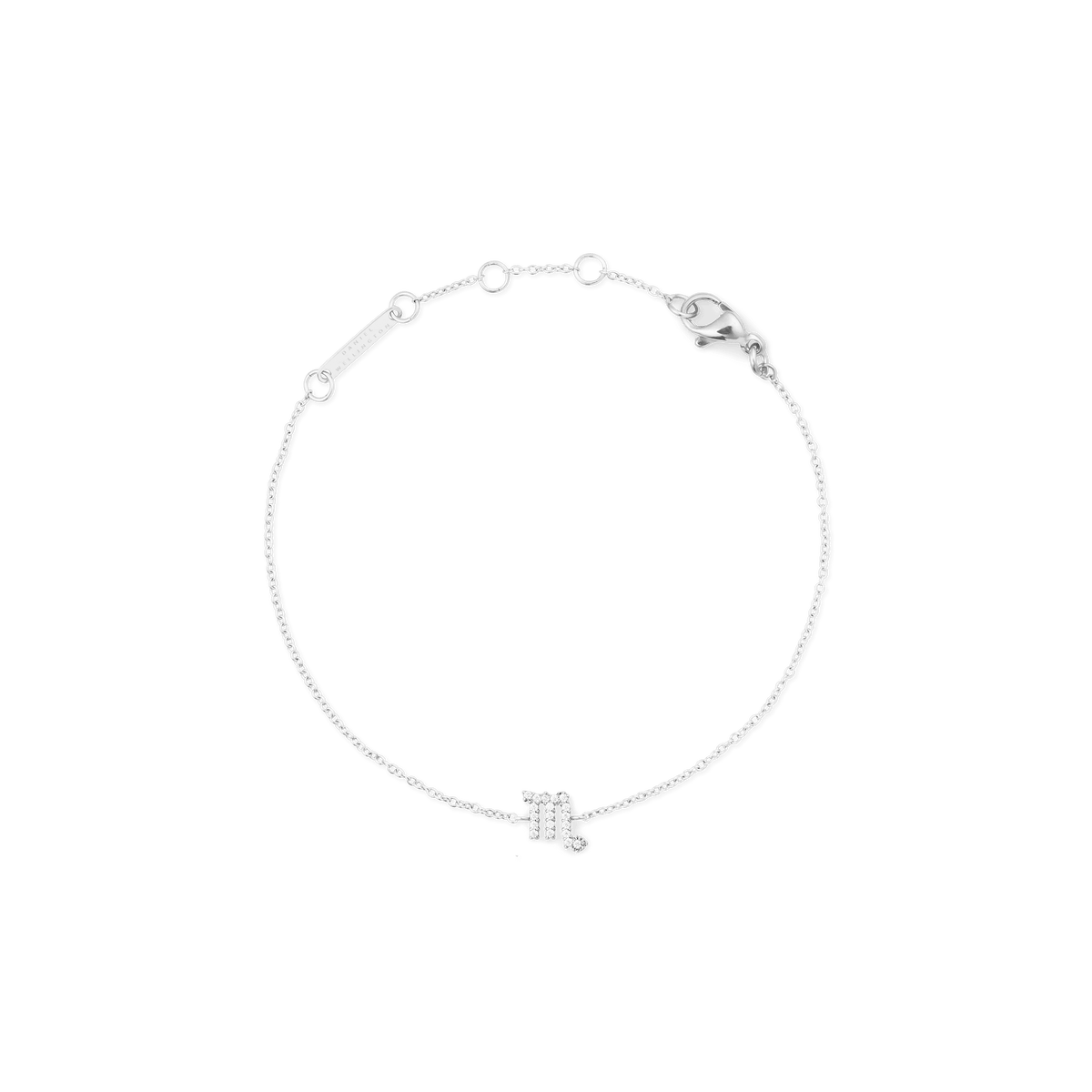 Crystal Zodiac Chain Bracelet Silver