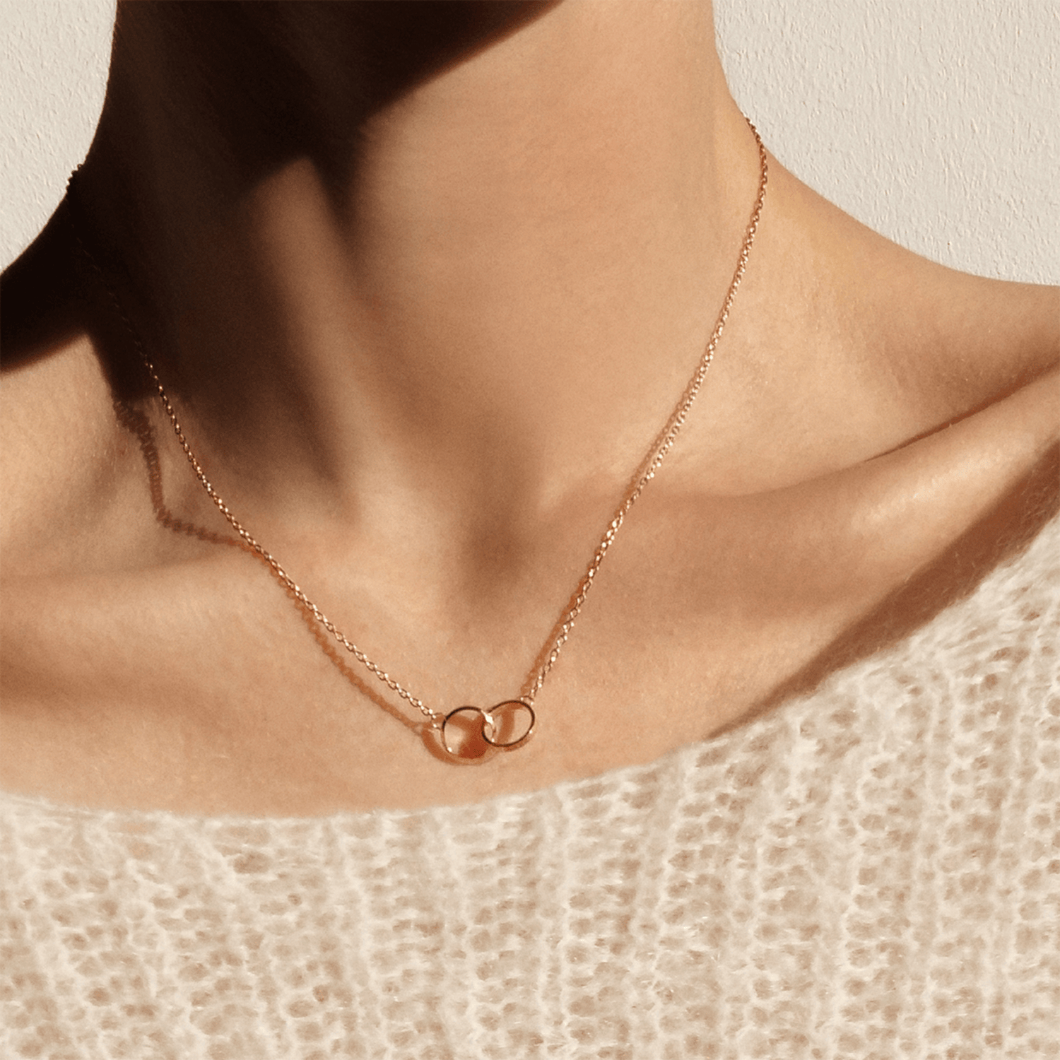 Elan Unity Necklace Rose Gold