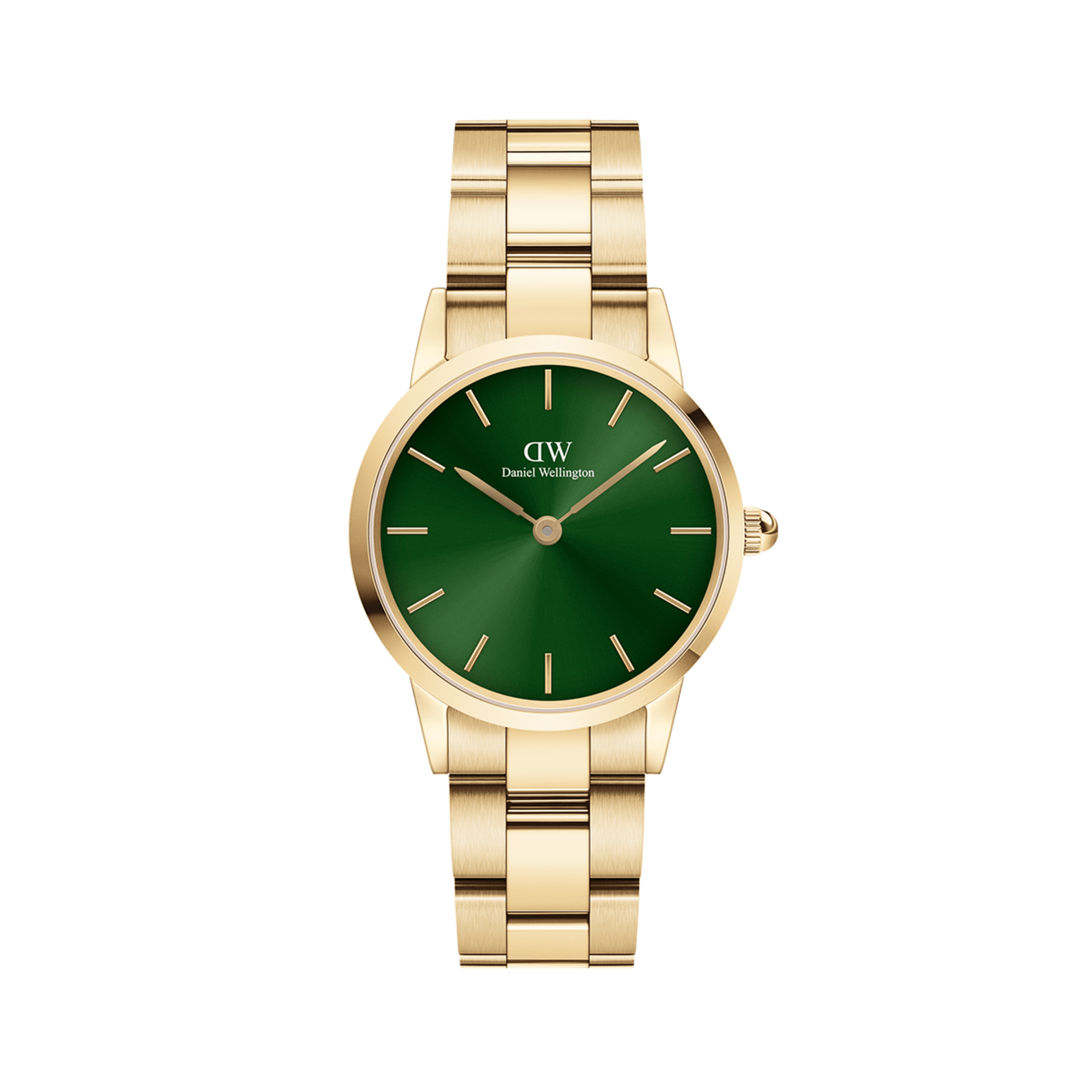 Iconic Link Emerald Ye il Kadranl Gold Saat DW
