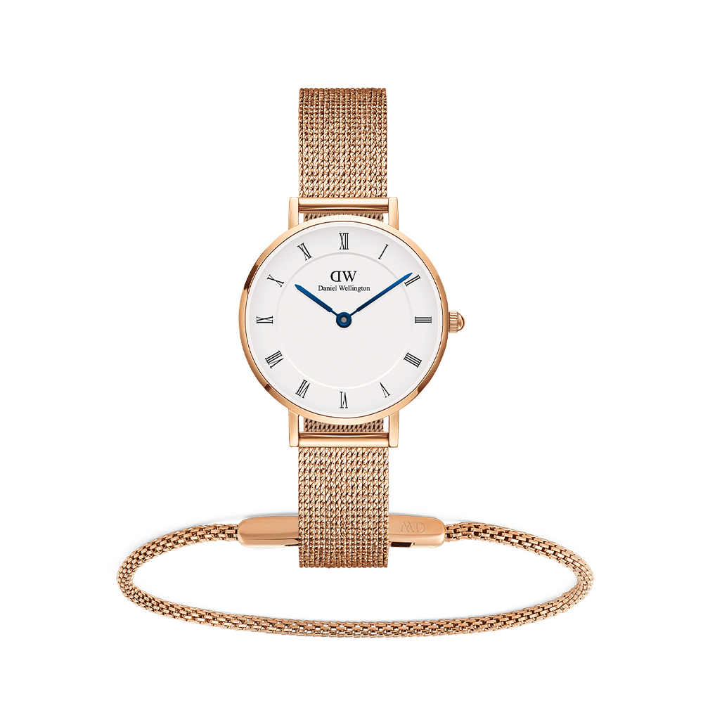 Petite Roman Numerals Melrose & Tide Mesh Bracelet Melrose 1.8