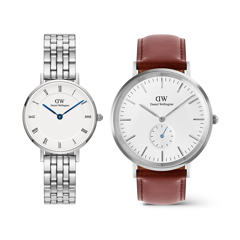 Petite Roman Numerals 5-Link & Classic Multi-Eye St Mawes Silver