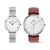 Petite Roman Numerals 5-Link & Classic Multi-Eye St Mawes Silver