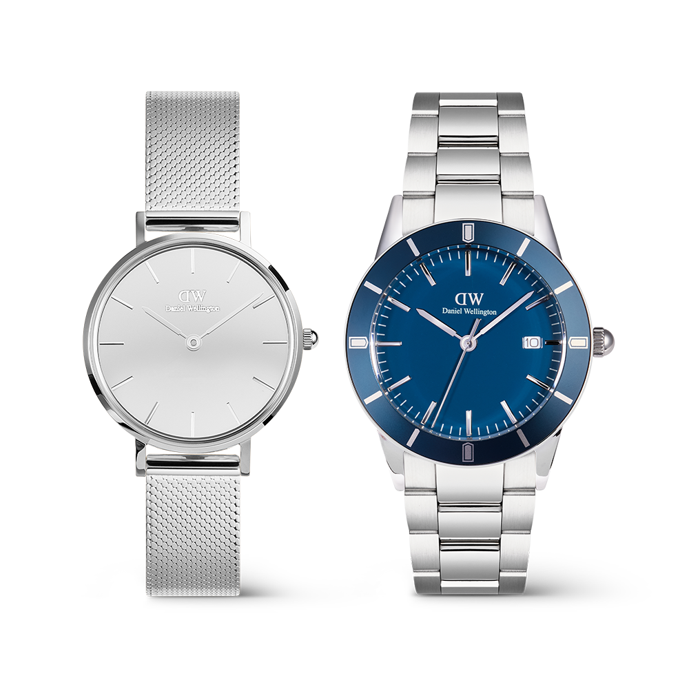 Iconic Paradigma Link Blue Enamel Silver & Petite Reflection Silver