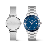 Iconic Paradigma Link Blue Enamel Silver & Petite Reflection Silver