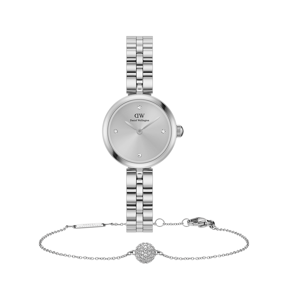Elan Lumine Unitone Sılver & Pavé Crystal Pendant Bracelet Silver