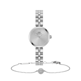 Elan Lumine Unitone Sılver & Pavé Crystal Pendant Bracelet Silver