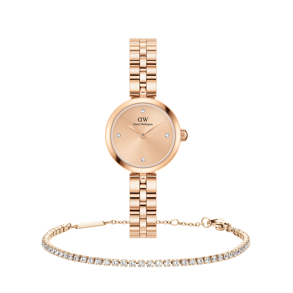 Elan Lumine Unitone Rose Gold & Classic Tennis Bracelet Rose Gold