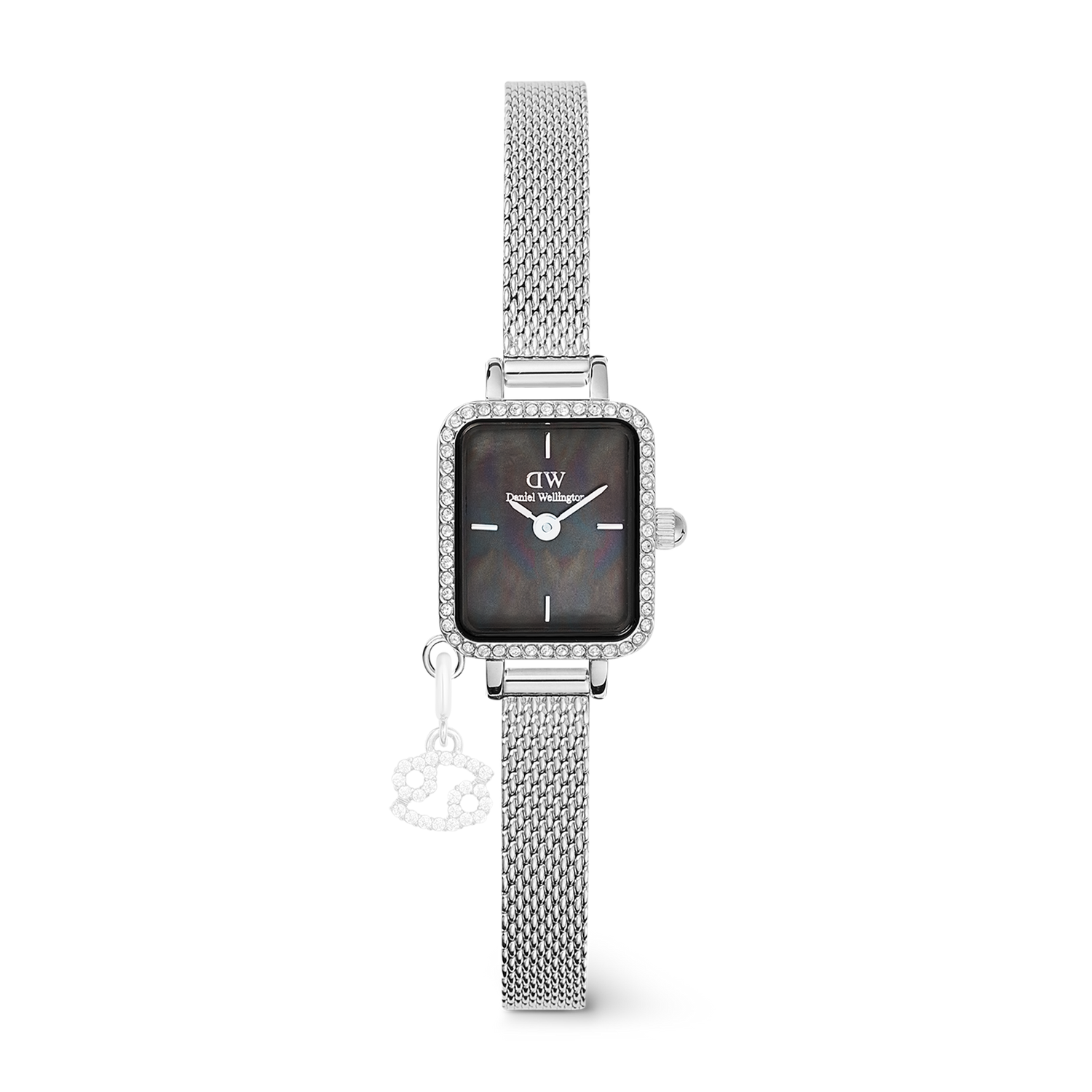 Quadro Mini Zodiac Sterling Watch & Watch Charm Silver