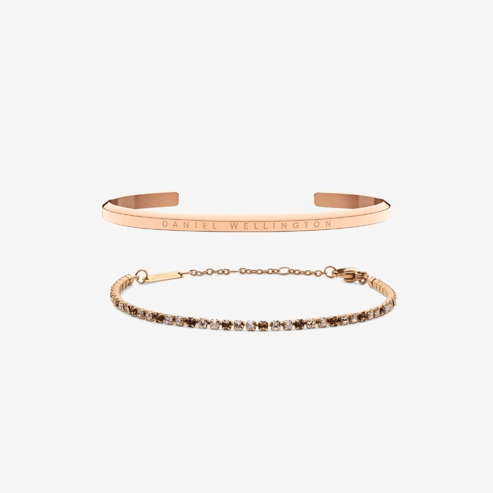 Classic & Tennis Bracelet Honey Combo Rose Gold