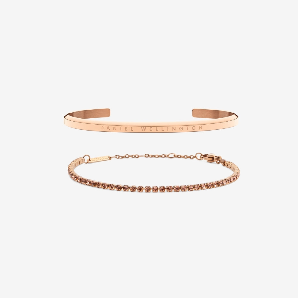 Classic & Tennis Bracelet Apricot Rose Gold