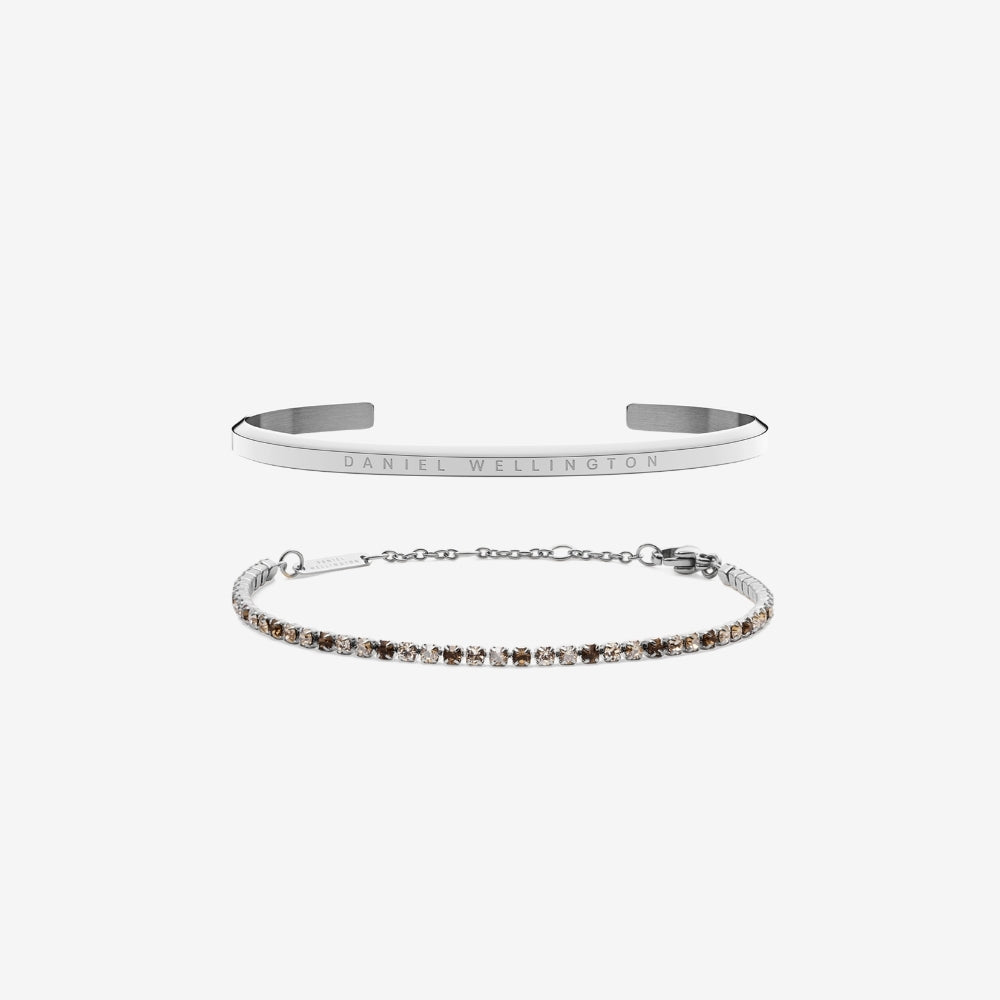 Classic & Tennis Bracelet Honey Combo Silver