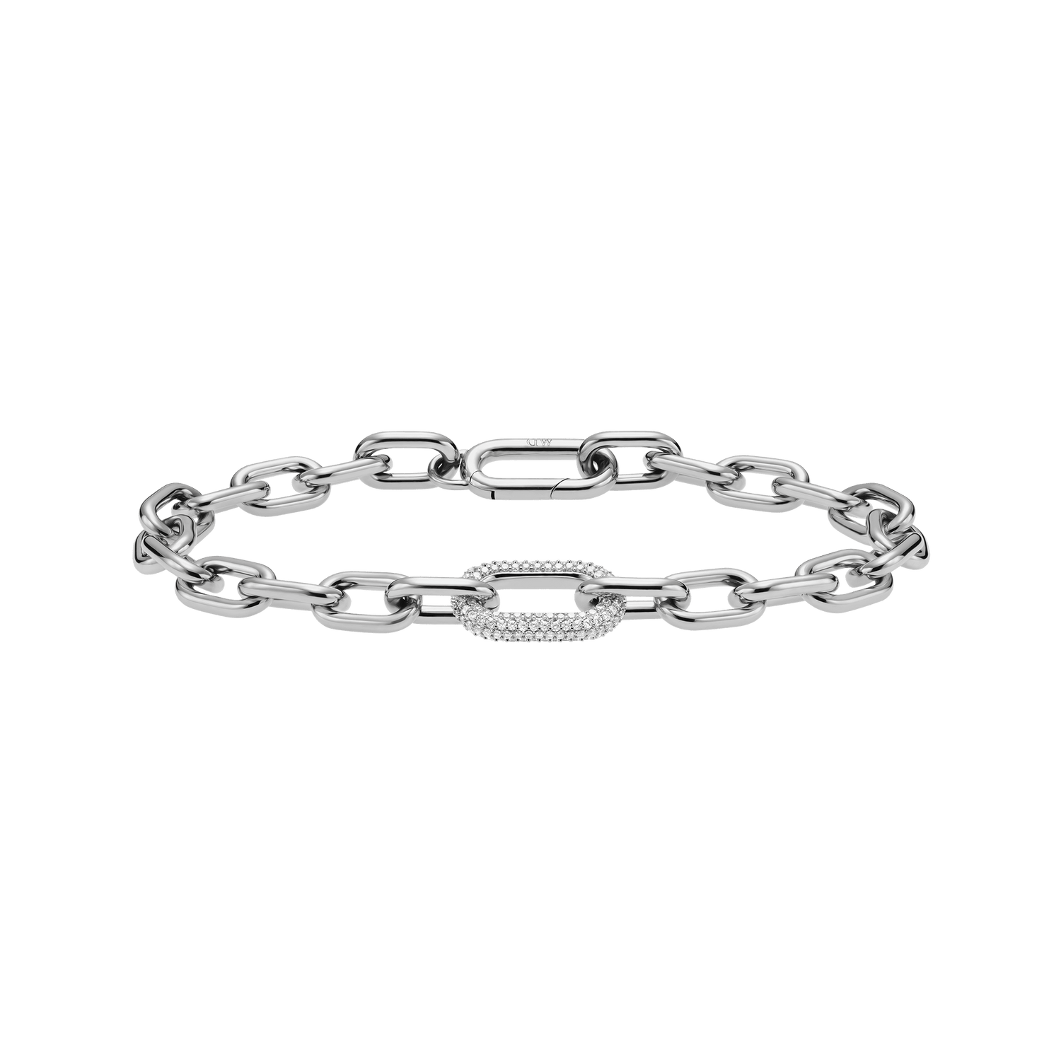 Crystal Link Bracelet Silver