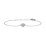 Pavé Crystal Pendant Bracelet Silver
