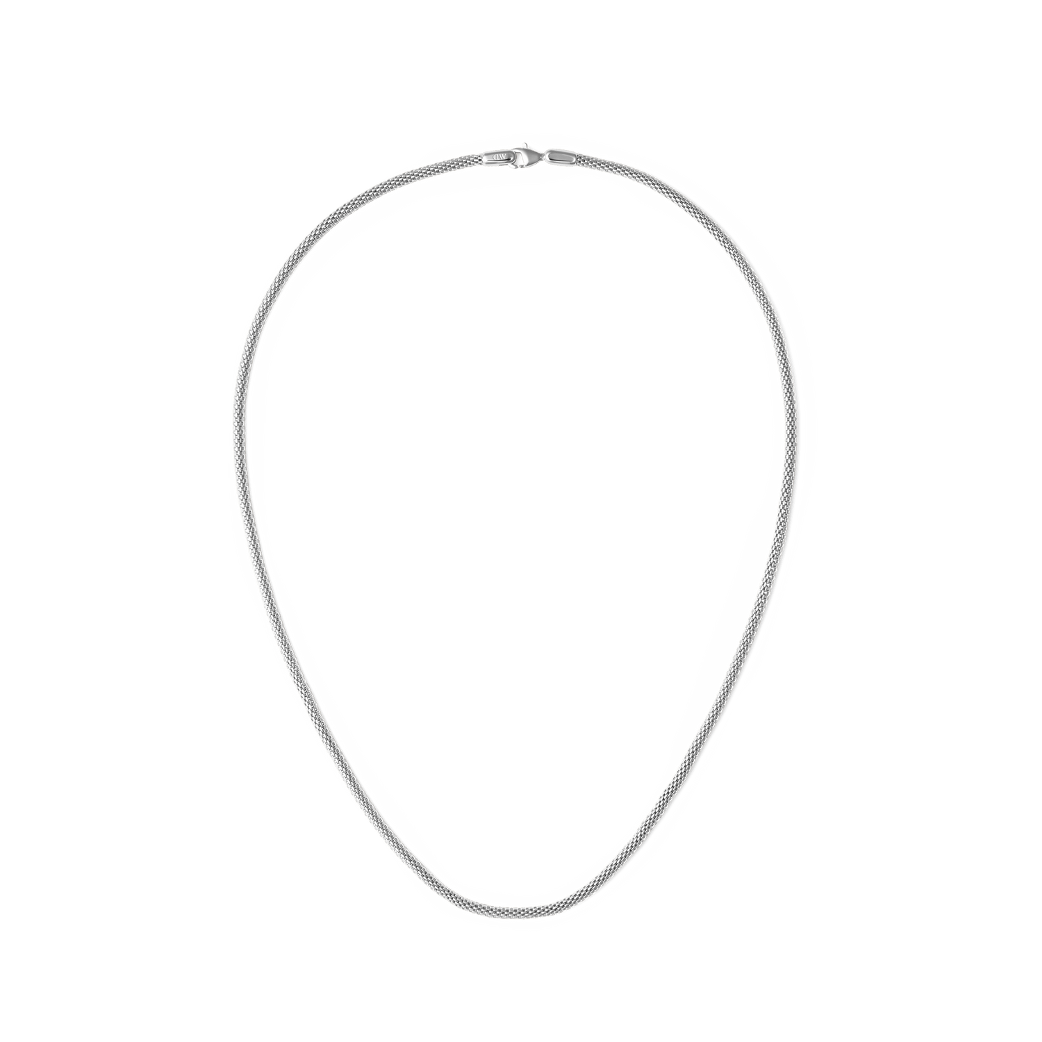 Tide Mesh Necklace Silver 2.8