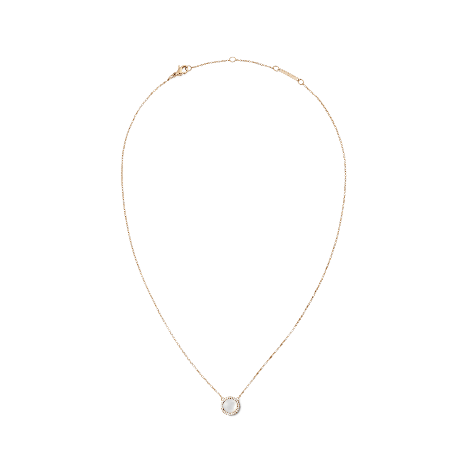 Audrey Sedef Taşlı Rose Gold Renk Kolye