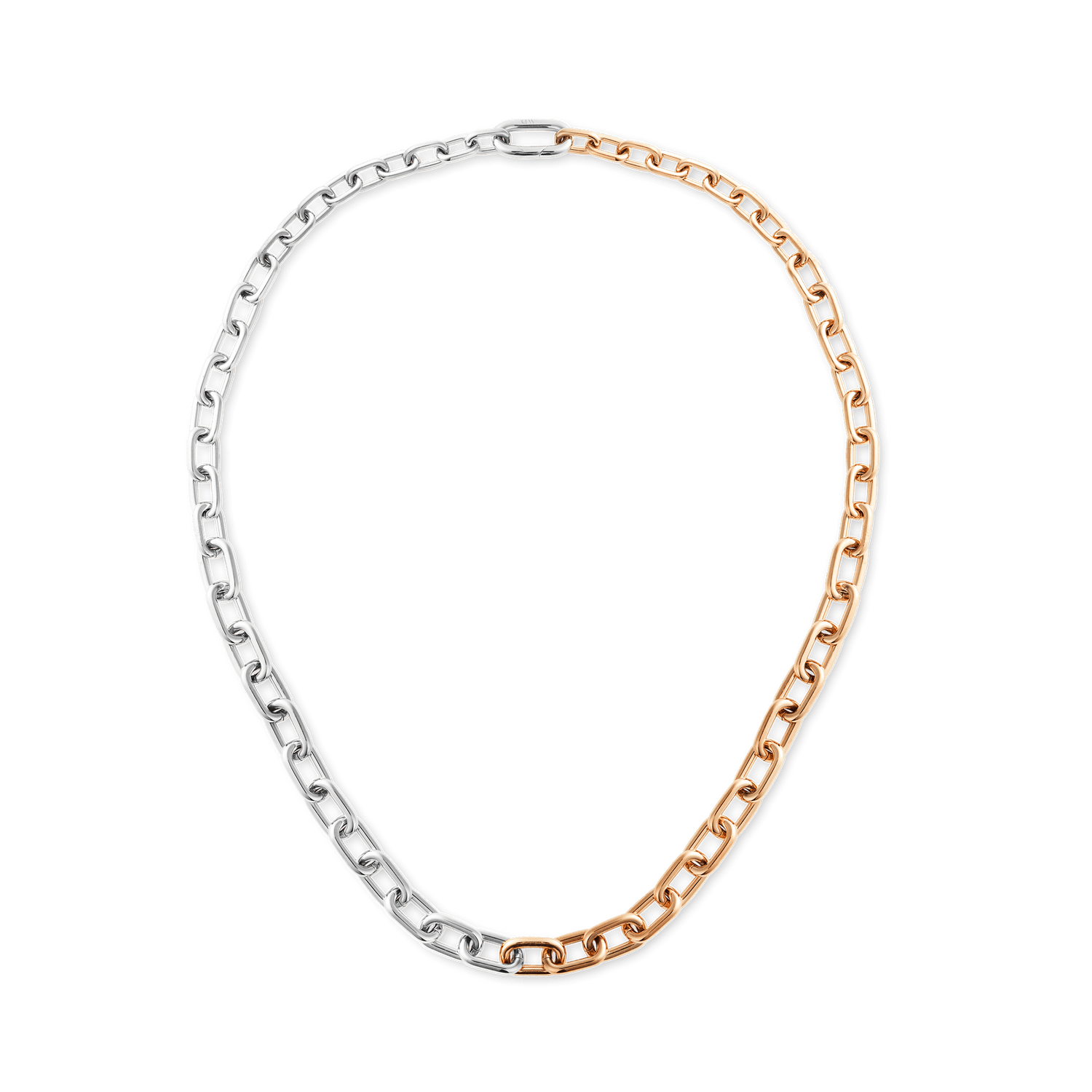 Contrast Link İki Tonlu Zincir Rose Gold Renk Kolye