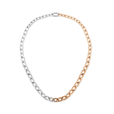 Contrast Link İki Tonlu Zincir Rose Gold Renk Kolye