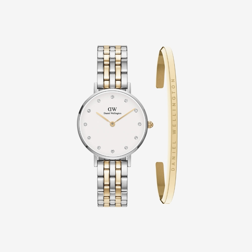 Petite Lumine 5-link two-tone & Classic Bracelet Gold Set