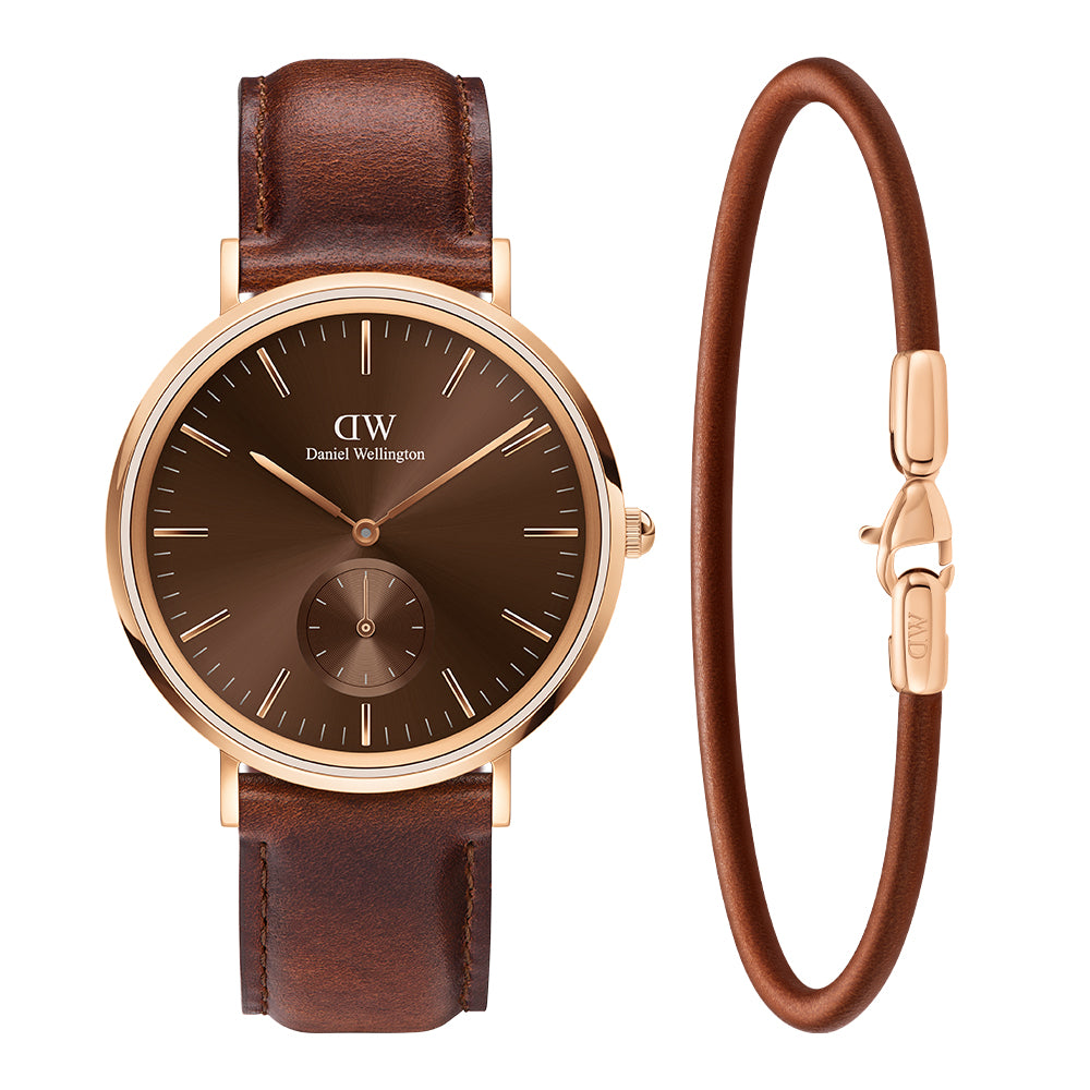 Classic Multi-Eye St Mawes Amber  + Bracelet Rose Gold