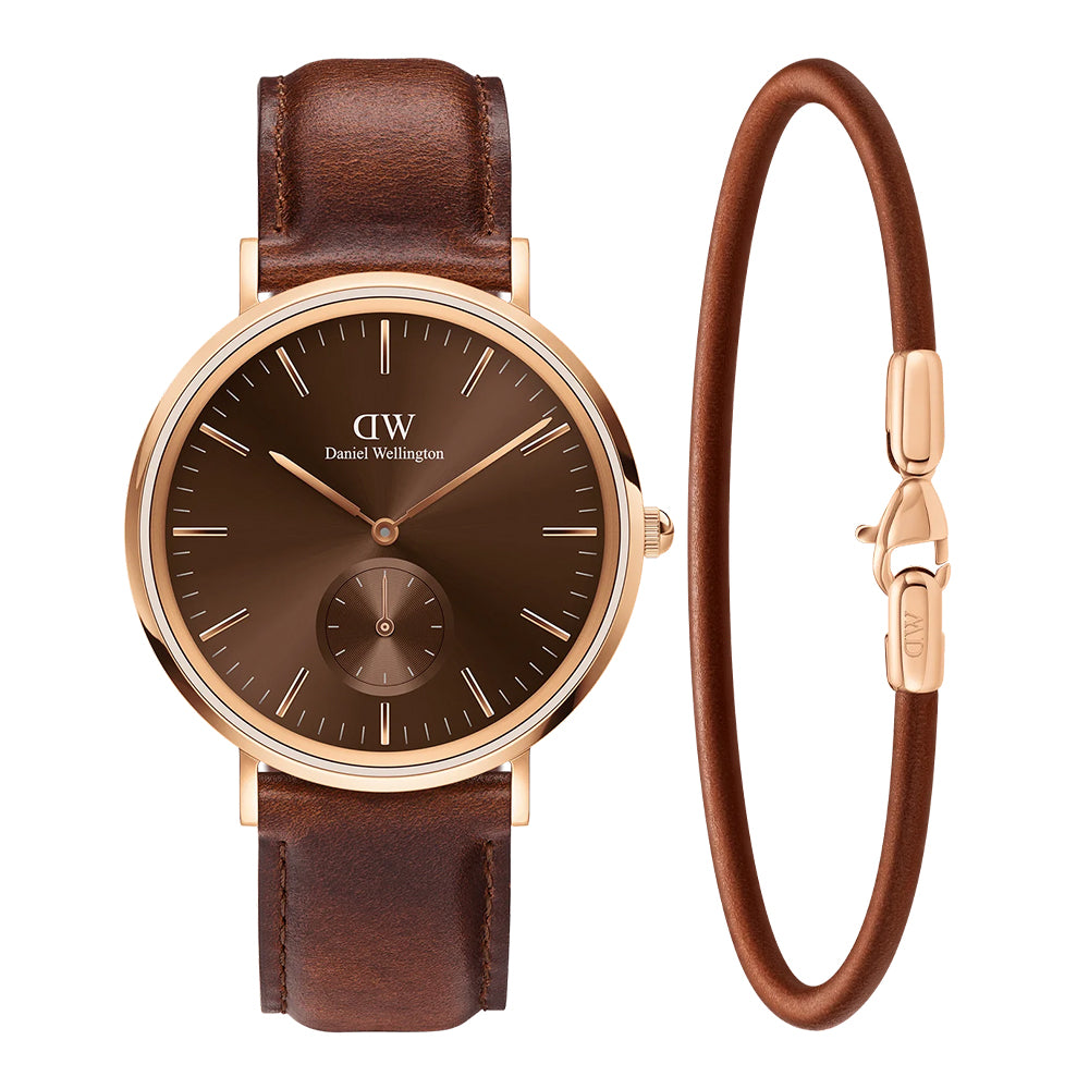 Classic Multi-Eye St Mawes Amber  + Bracelet Rose Gold