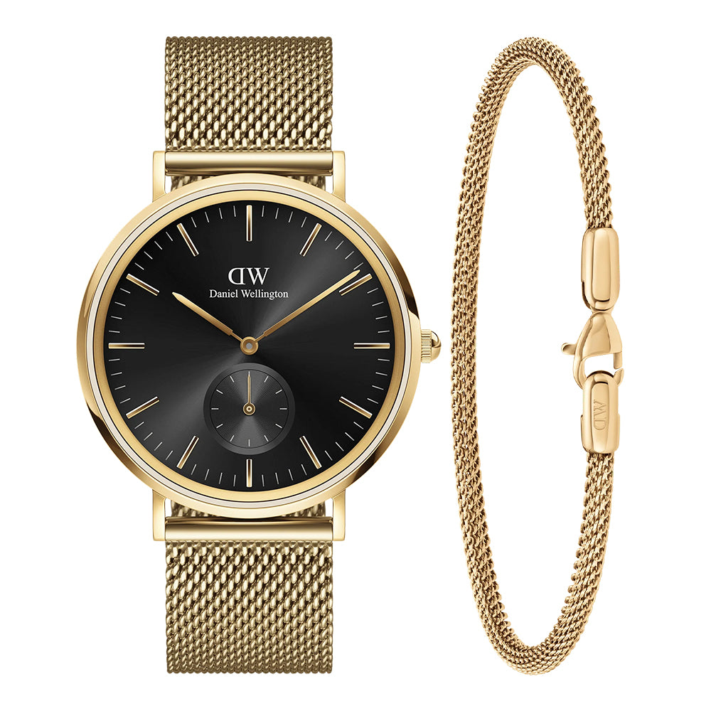 Classic Multi-Eye Onyx + Mesh Bracelet Evergold