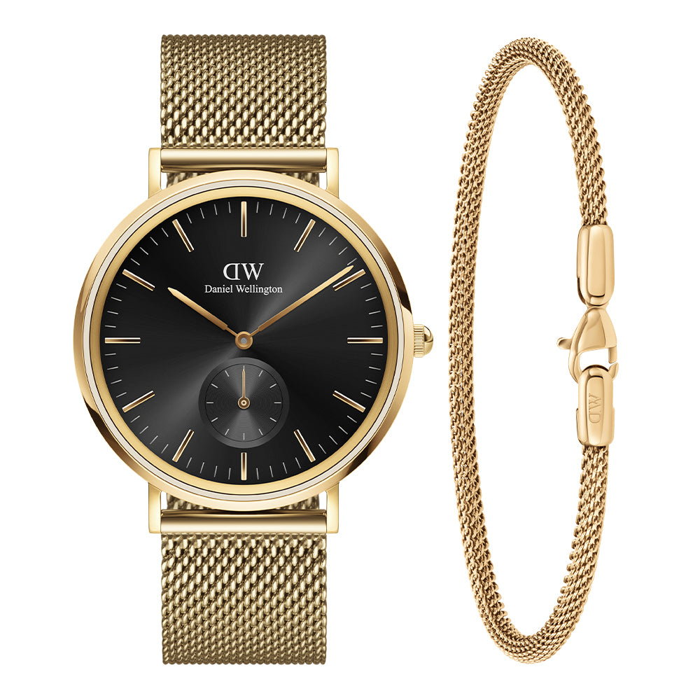 Classic Multi-Eye Onyx + Mesh Bracelet Evergold