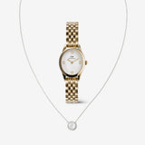Ophelia Mini Gold + Audrey Necklace Mother of Pearl Gold