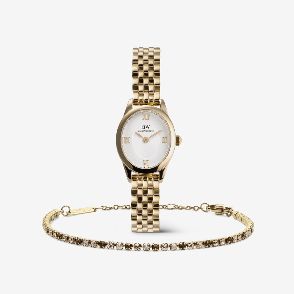 Ophelia Mini Gold + Classic Tennis Bracelet Honey Combo Gold