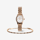Ophelia Mini & Classic Tennis Bracelet Honey Combo Rose Gold Set