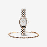 Ophelia Mini Two-Tone & Classic Tennis Bracelet Honey Combo Rose Gold Set